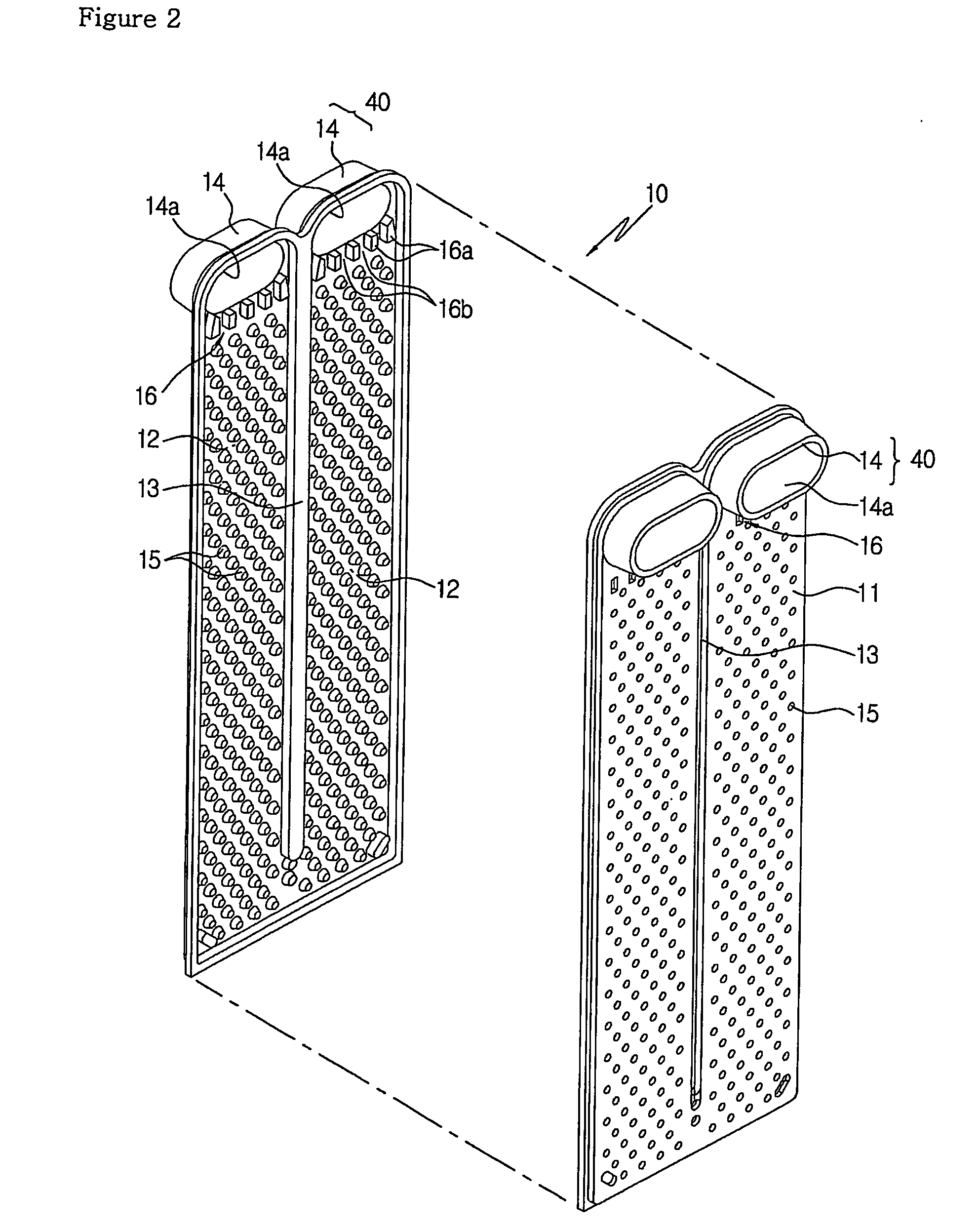 Plate for heat exchanger