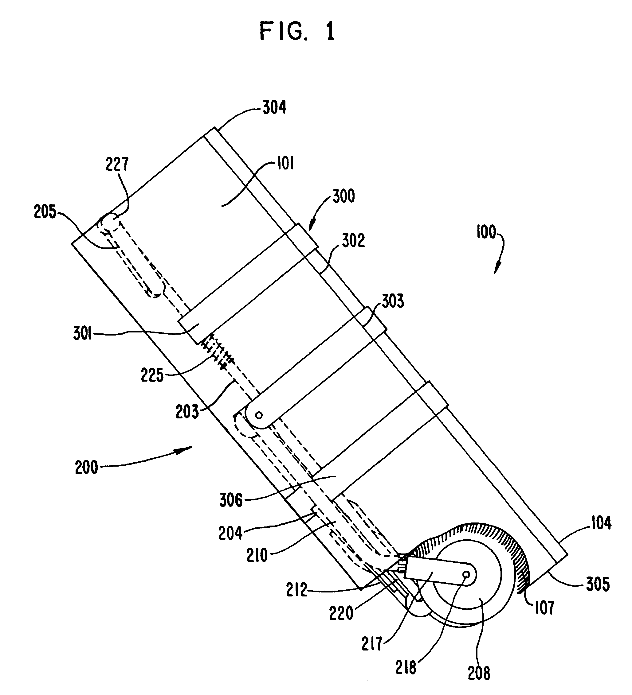 Sports bag with integral transportation system