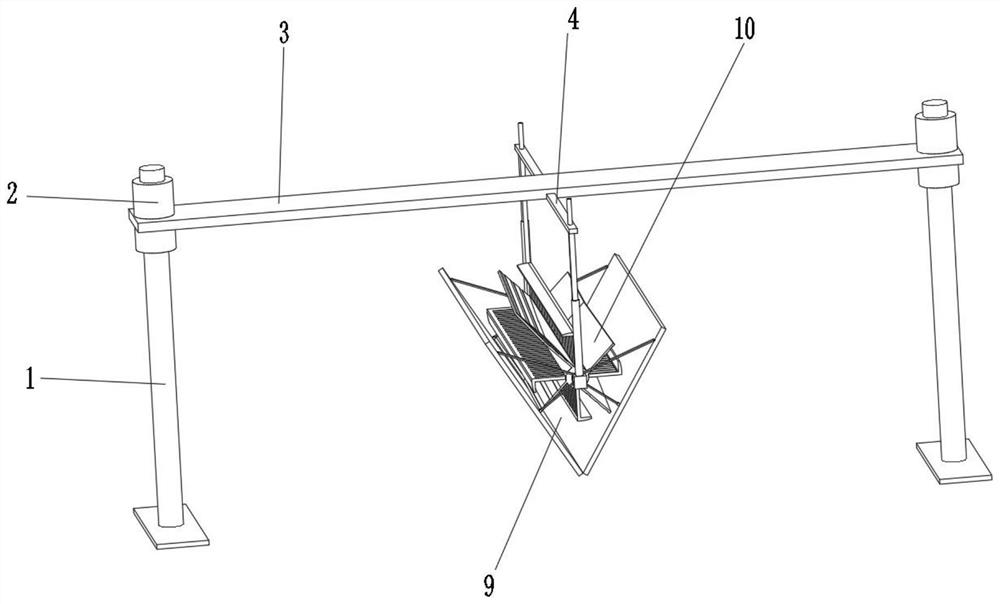 Organic fertilizer fermentation turning device