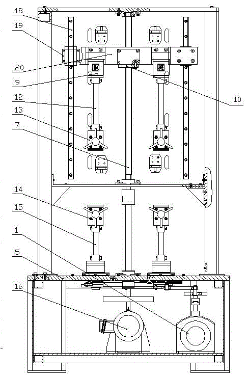 Rubber material tension-torsional fatigue combined testing machine