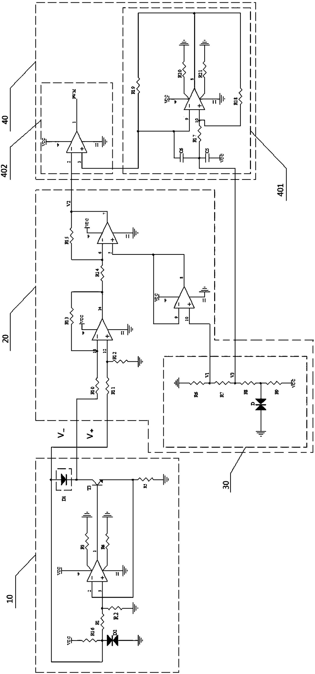 Precise temperature control circuit for refrigeration motor of anti-radiation infrared detector