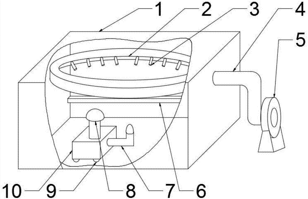 Drying device for printing plate making of packaging bag