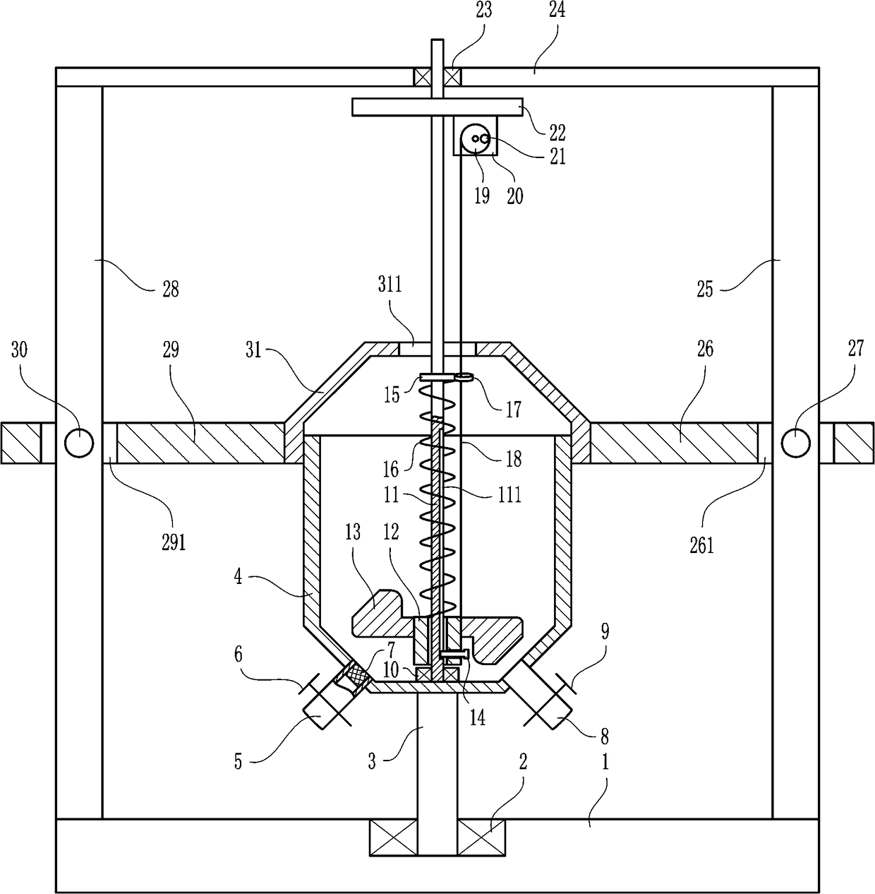 Multi-mode stirring type co-precipitation precipitation device for rare earth