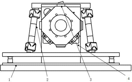 Combining-optics prism parallel connection micro-motion device for laser gyroscope combining-optics assembly