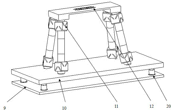 Combining-optics prism parallel connection micro-motion device for laser gyroscope combining-optics assembly