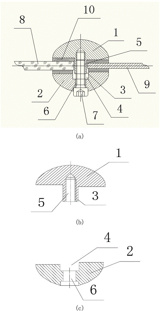 Mounting and fixing device for single layer of glass of DF4 locomotive side wall