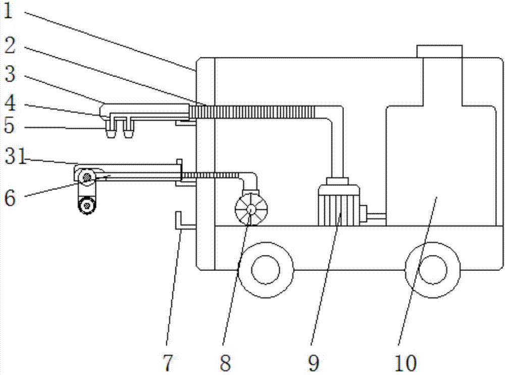 Efficient stair cleaning device capable of preventing flying dust