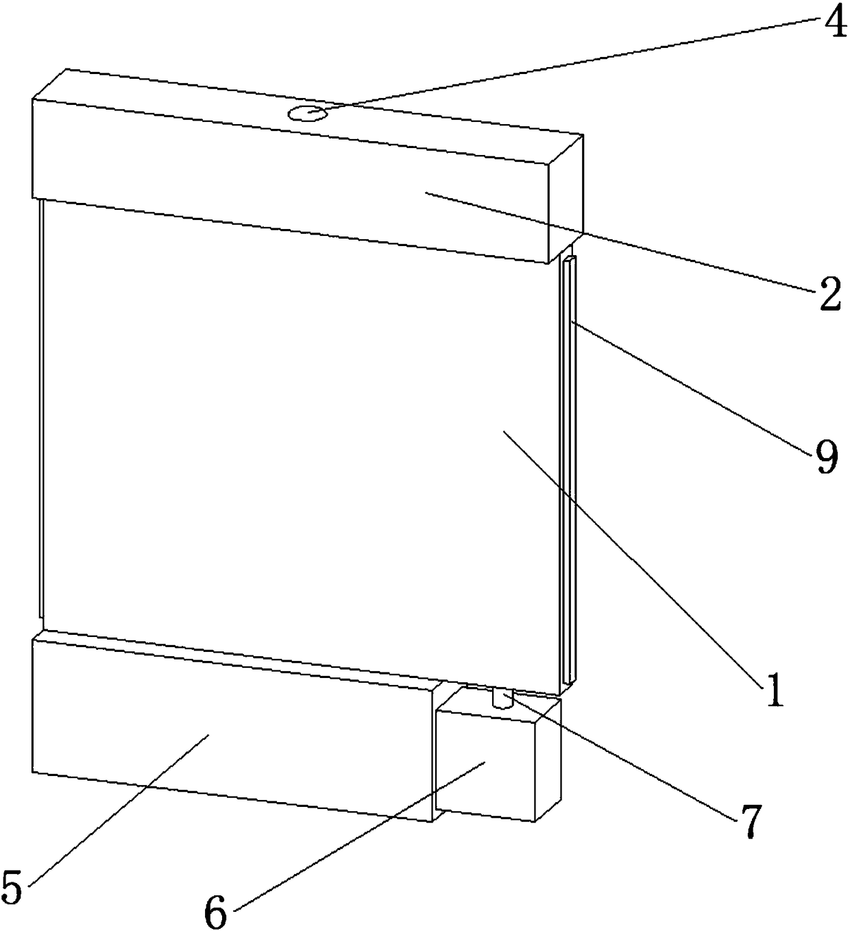 Liquid curtain type high-speed train window glass