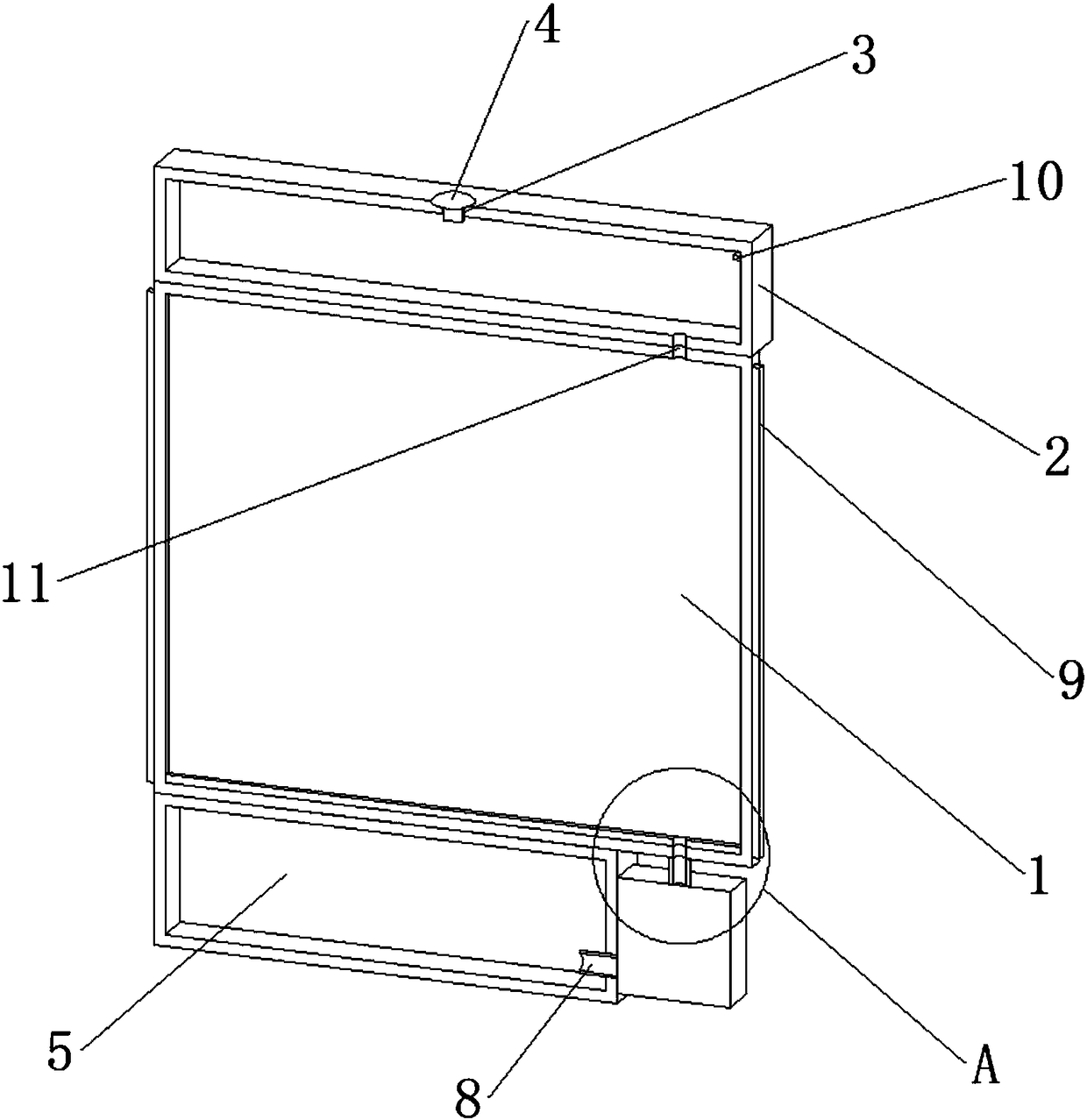 Liquid curtain type high-speed train window glass