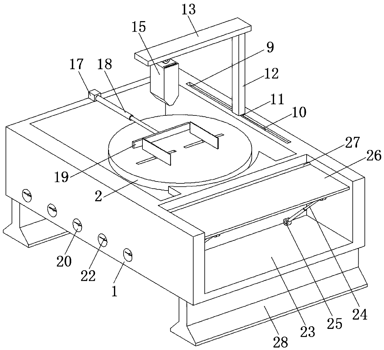 Optical parts adjusting device