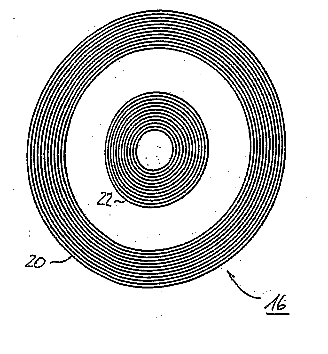 Method for generating a circular periodic structure on a basic support material