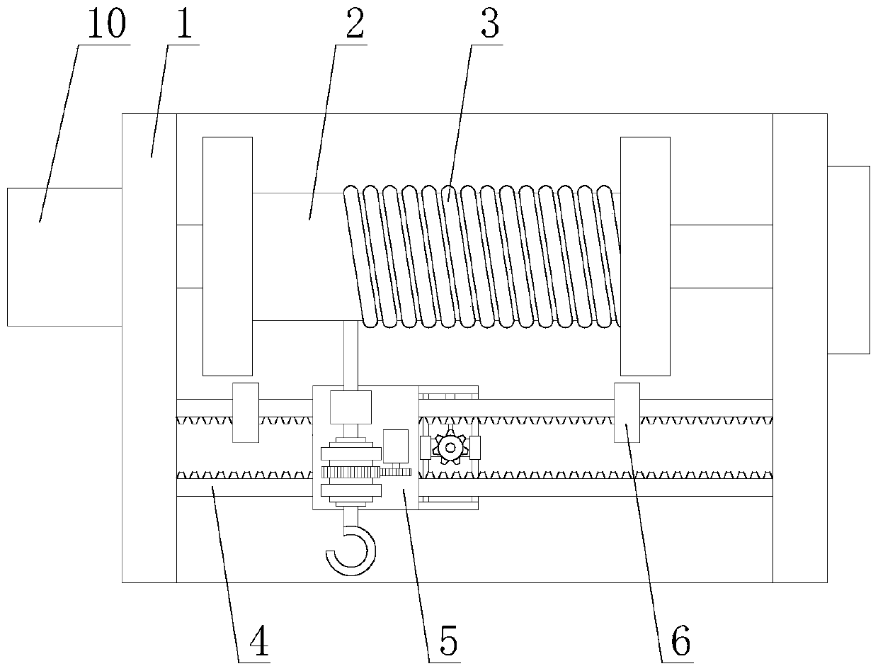 Durable coal mining winch with cable being wound in order