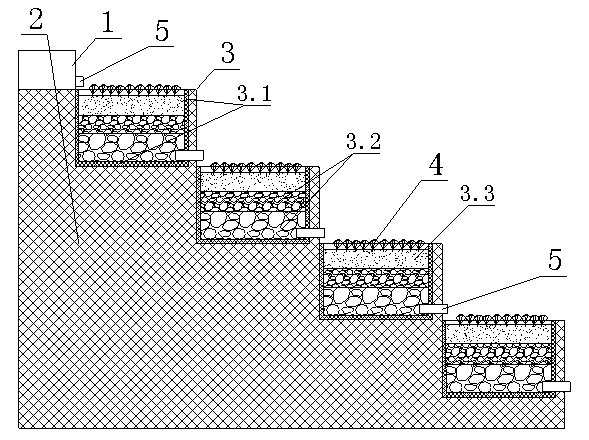 Purification method for rural domestic sewage and stepped sewage percolation purification system