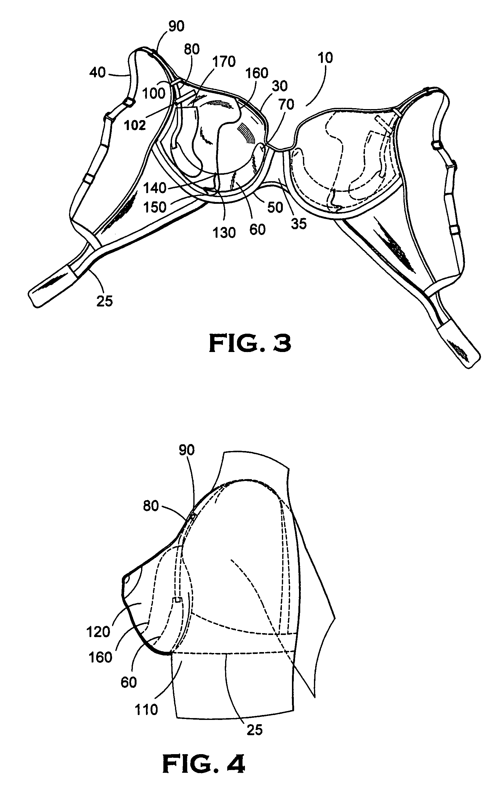 Adjustable breast positioning system for women's garment