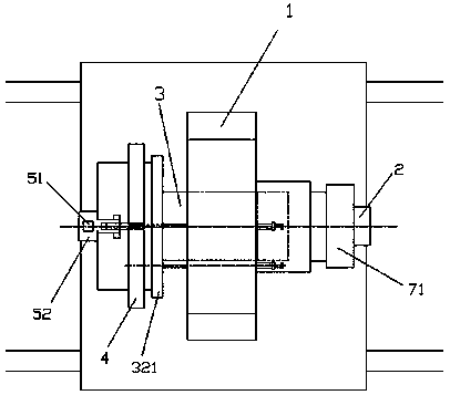 A slender threaded shaft turning device for convenient initial cutting