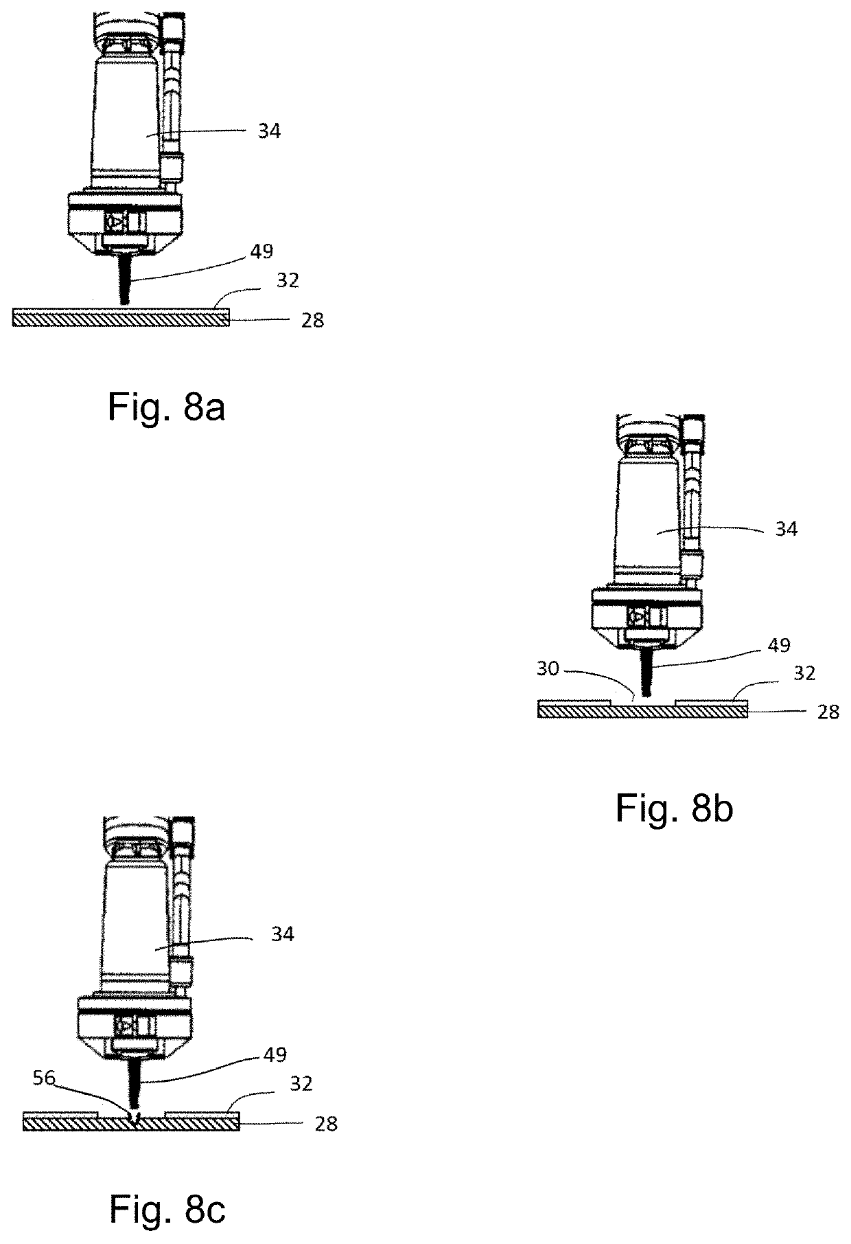 Method and device for joining elements to components