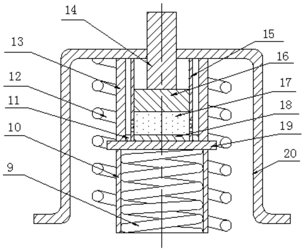 A kind of elastic pipeline hanger with damping type vibration reduction and impact resistance for ships