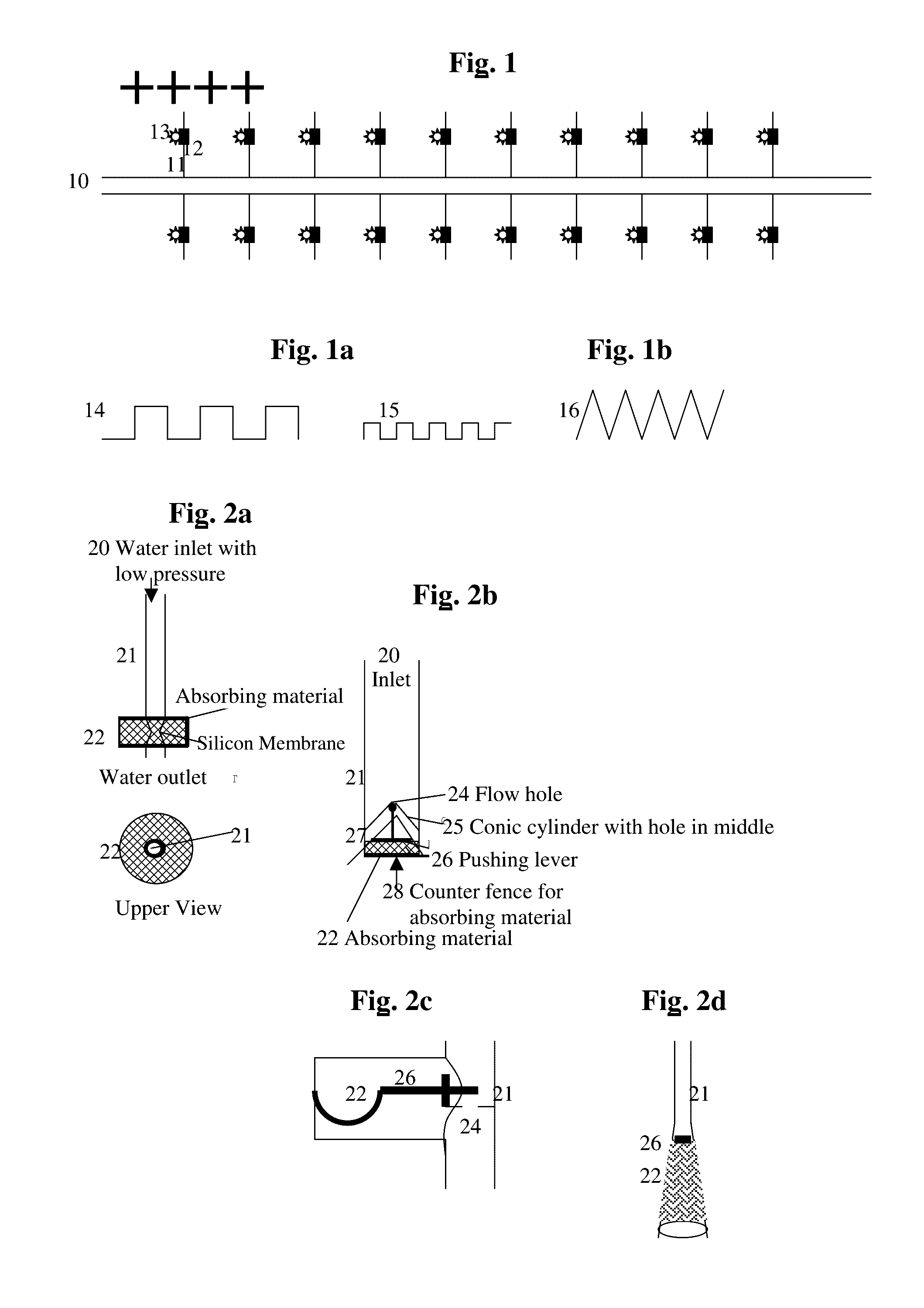 System and method for more efficient automatic irrigation based on a large number of cheap humidity sensors and automatic faucets