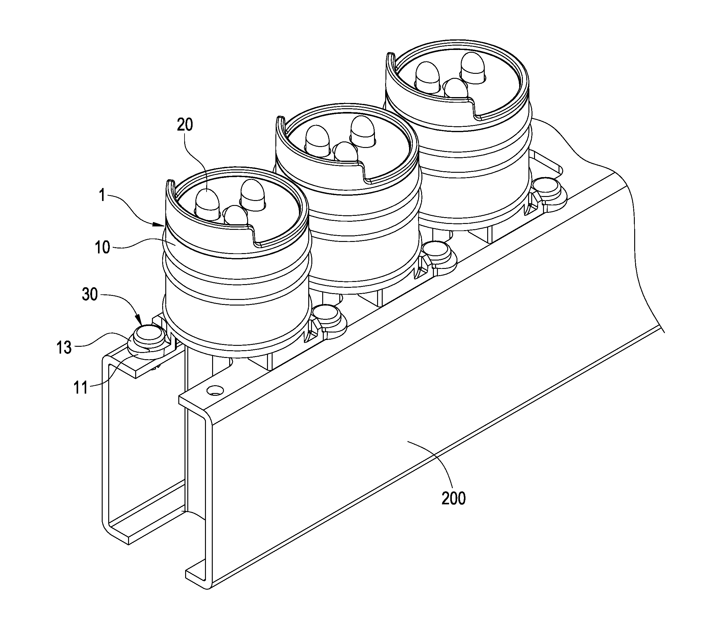 LED module with fast disassembly function