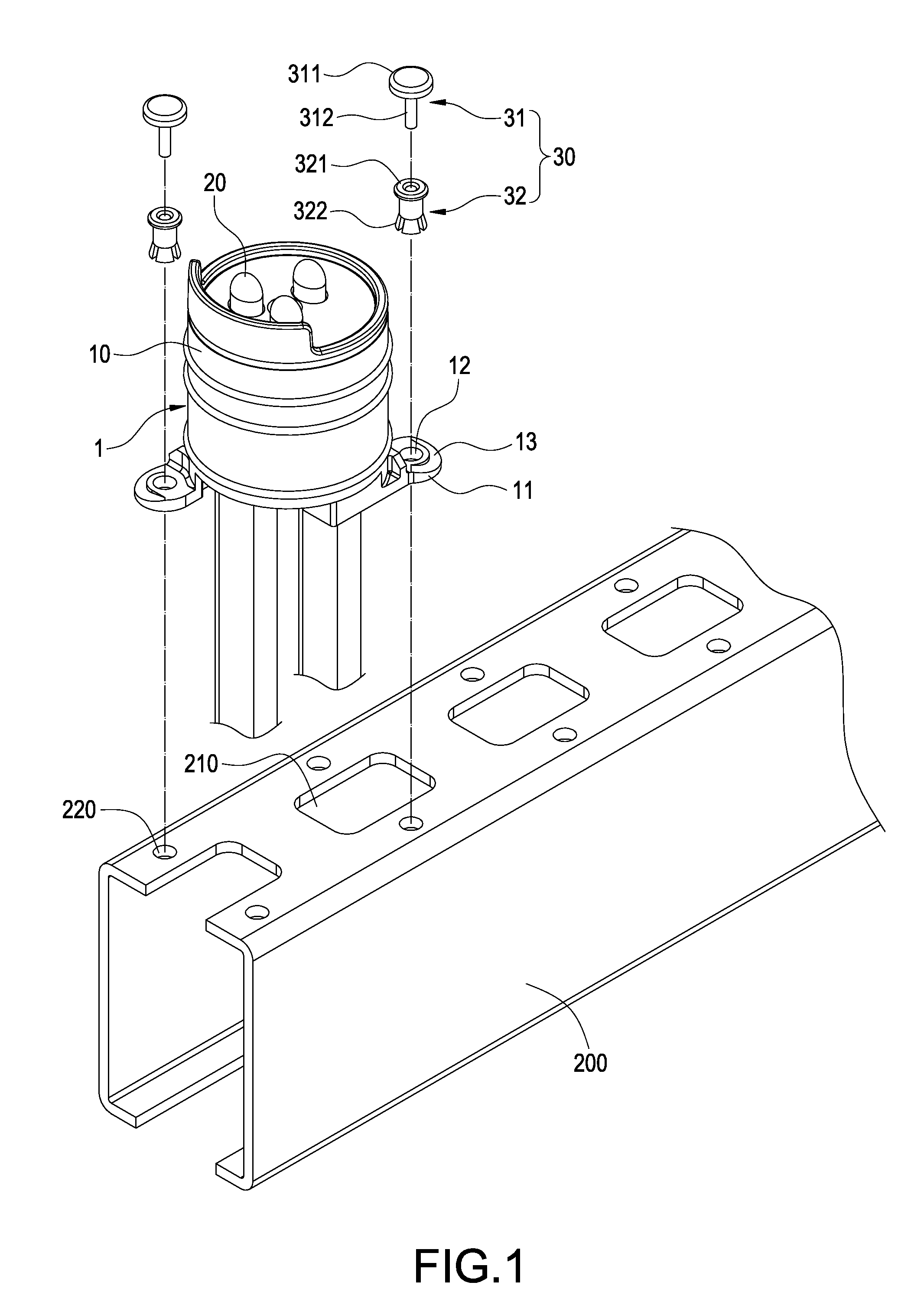 LED module with fast disassembly function