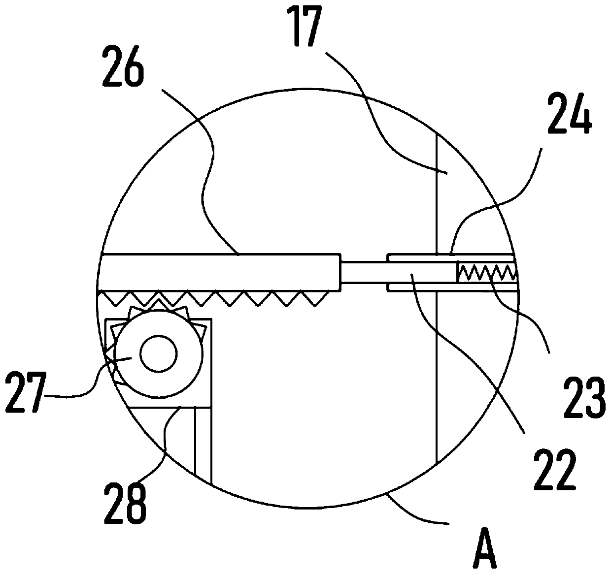 Plastic particle raw material drying device for plastic product production