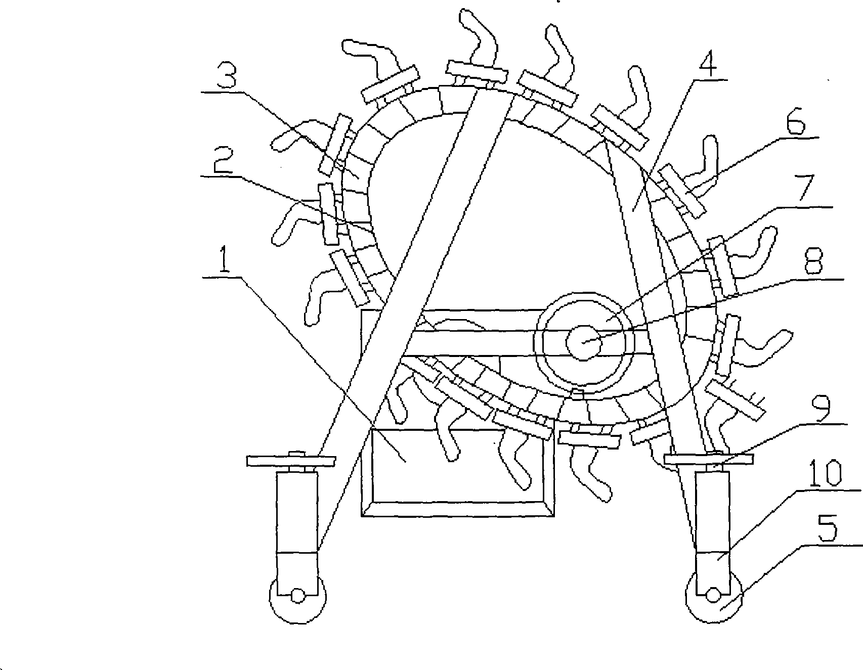 Large heavy workpiece lathe conveying device