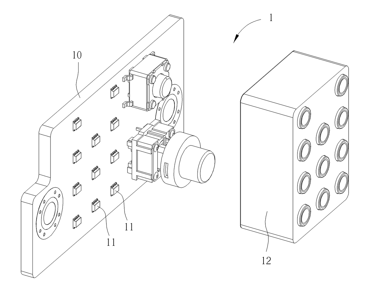 Light guiding structure for guiding light transmitted from a plurality of light emitting components and light emitting device therewith