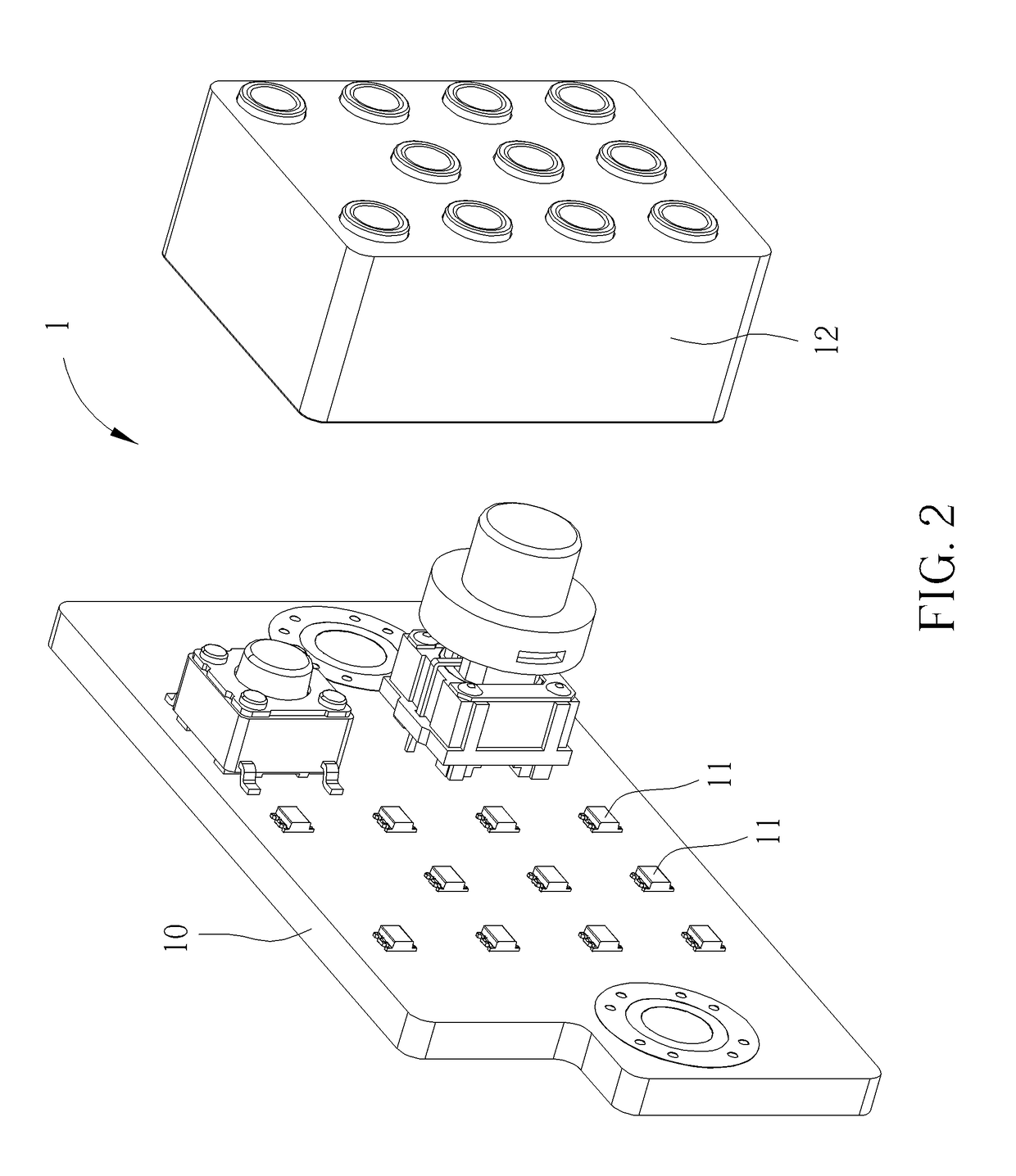 Light guiding structure for guiding light transmitted from a plurality of light emitting components and light emitting device therewith