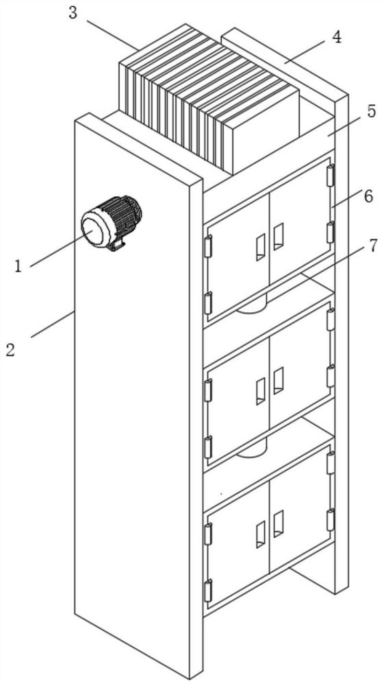 Building material placing frame with cooling structure for fabricated building