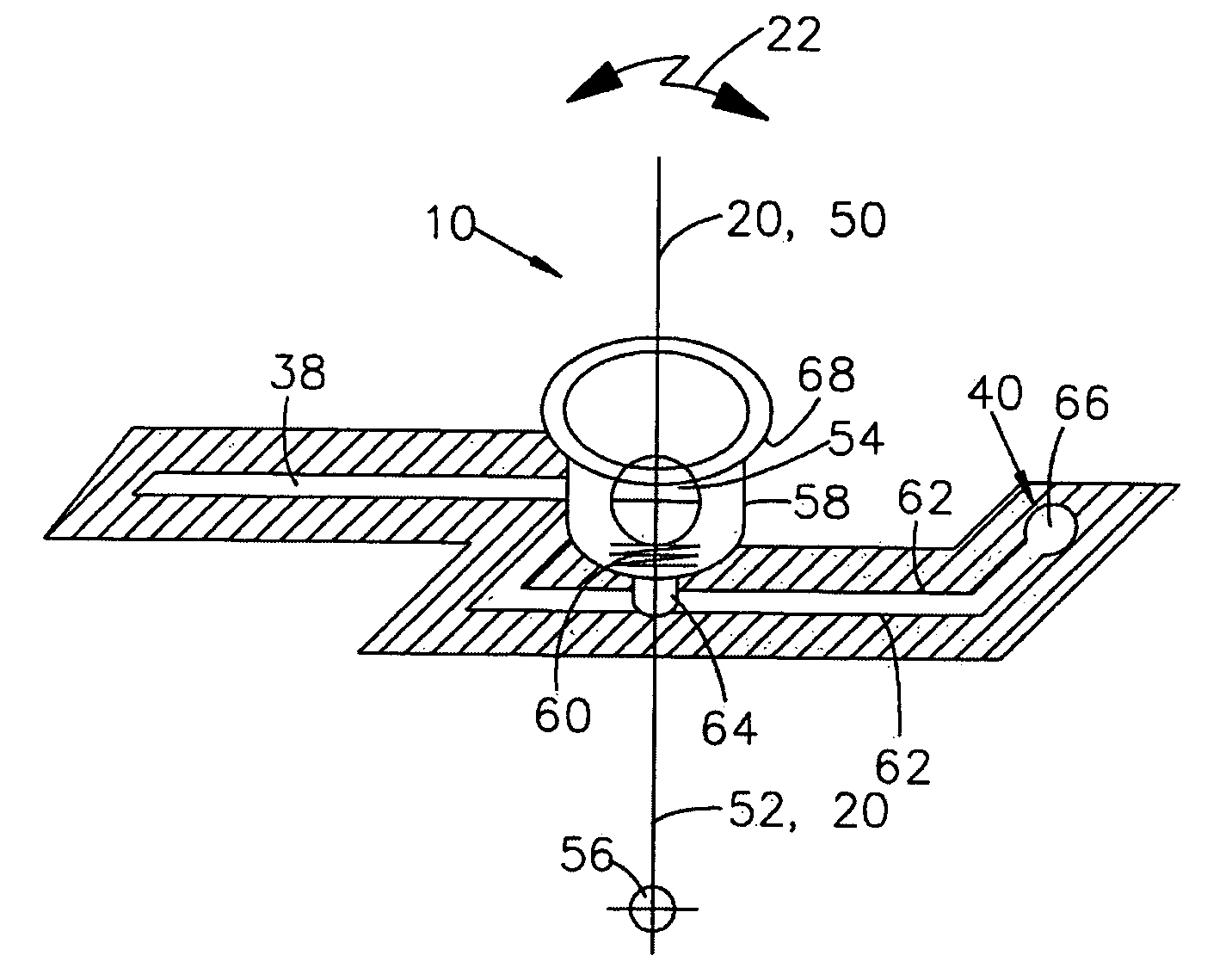 Operating device for a vehicle