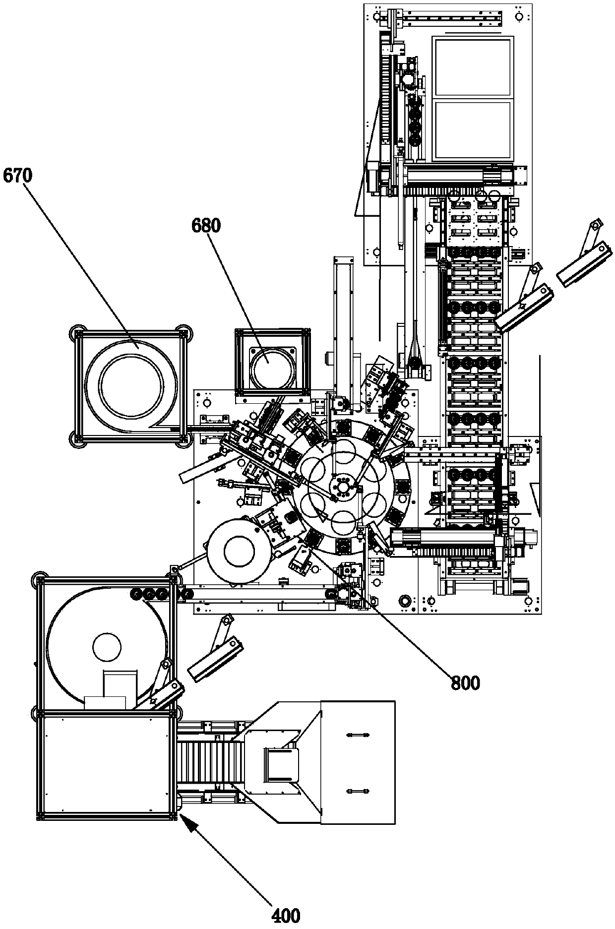 Automatic assembly machine for door lock knob assembly