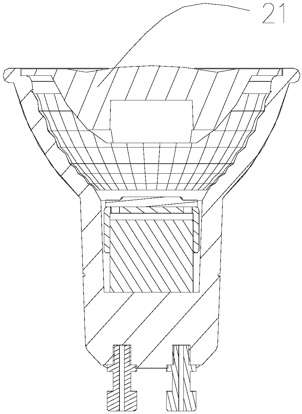 LED COB quartz lamp and manufacture method thereof