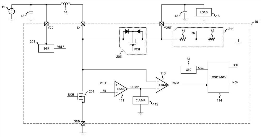 Circuit for direct-current synchronous boosting