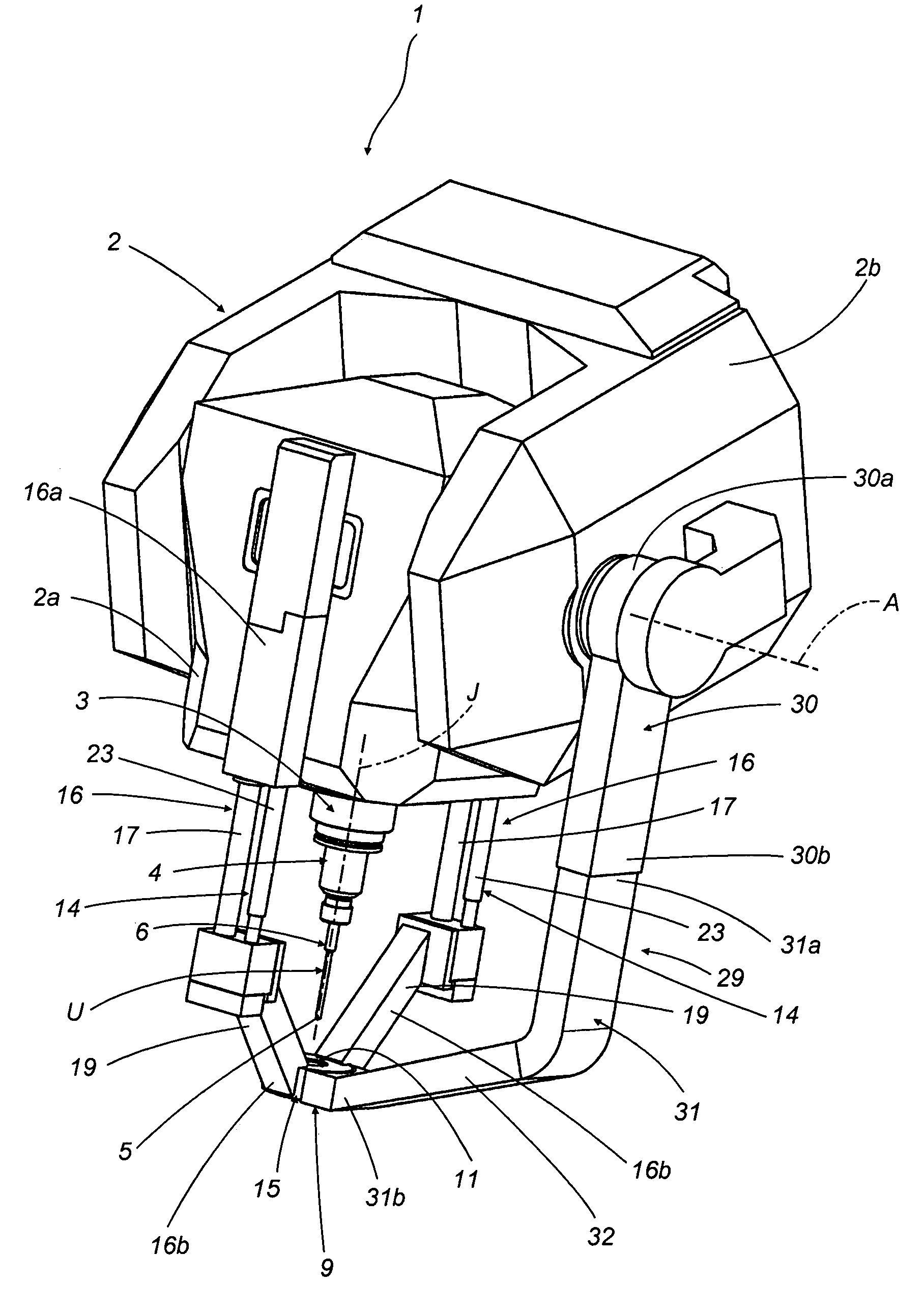 Toolhead for multi-axis machine tools