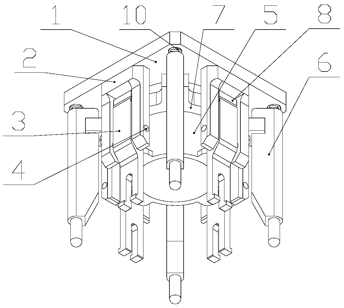 Fuel assembly grab using wedge to realize self-locking