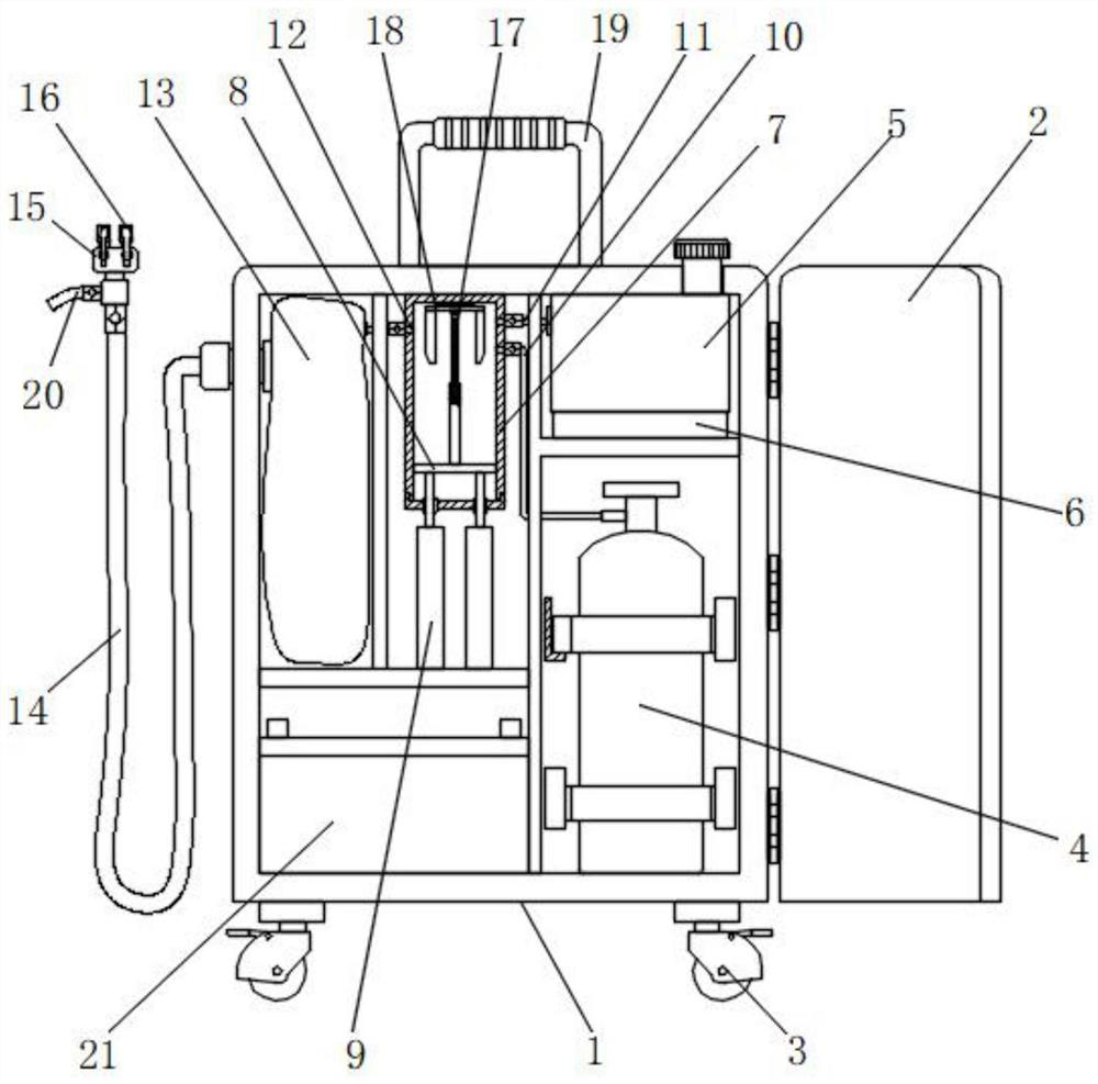 Inhalation type anaesthesia device