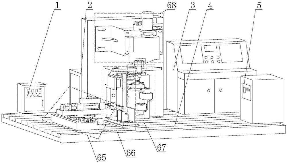 High-speed motorized spindle loading and knife replacing test device