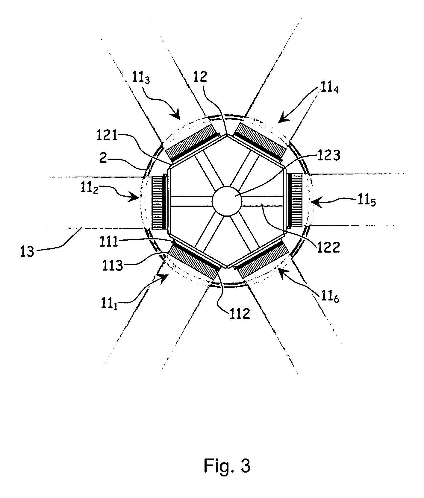 Apparatus for registration of photons and ionizing particles with simultaneous directional definition, for each photon or ionizing particle, of a point of origin in a fluid-filled conduit