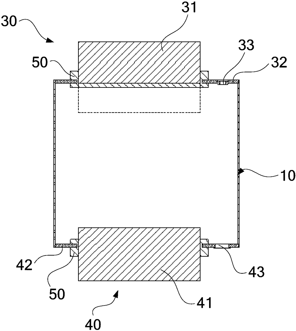 High-rate total-tab type lithium battery and preparation method thereof