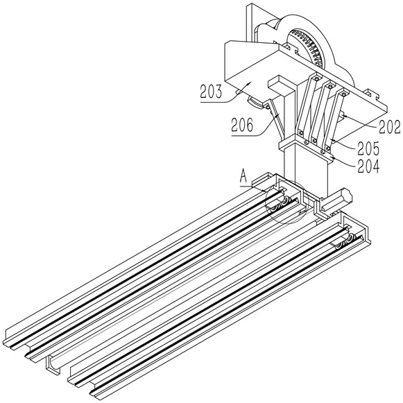 Clamping device for lamp post body weld joint treatment