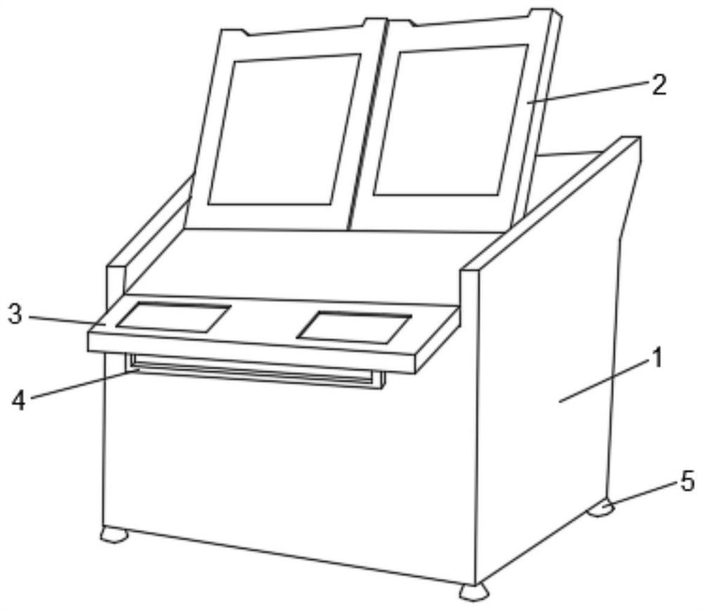 Marine double-screen display console and control system thereof