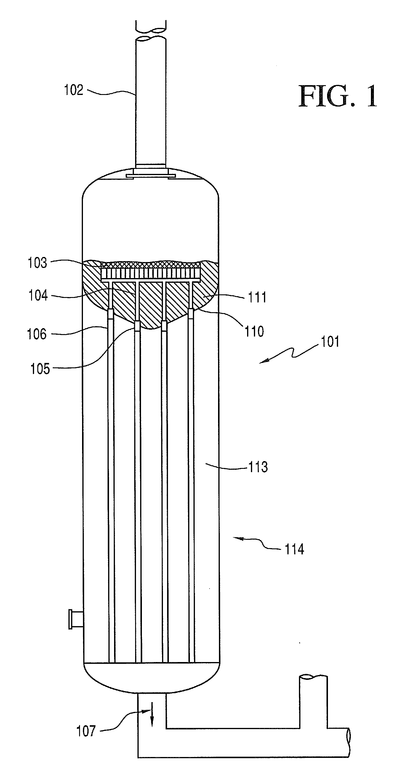 Process for stabilizing heat exchanger tubes in andrussow process