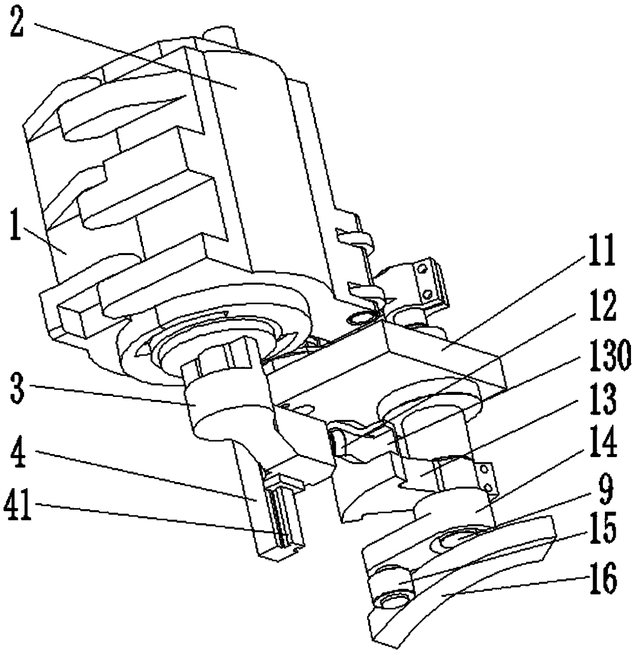 Mold motion mechanism of bottle blowing machine