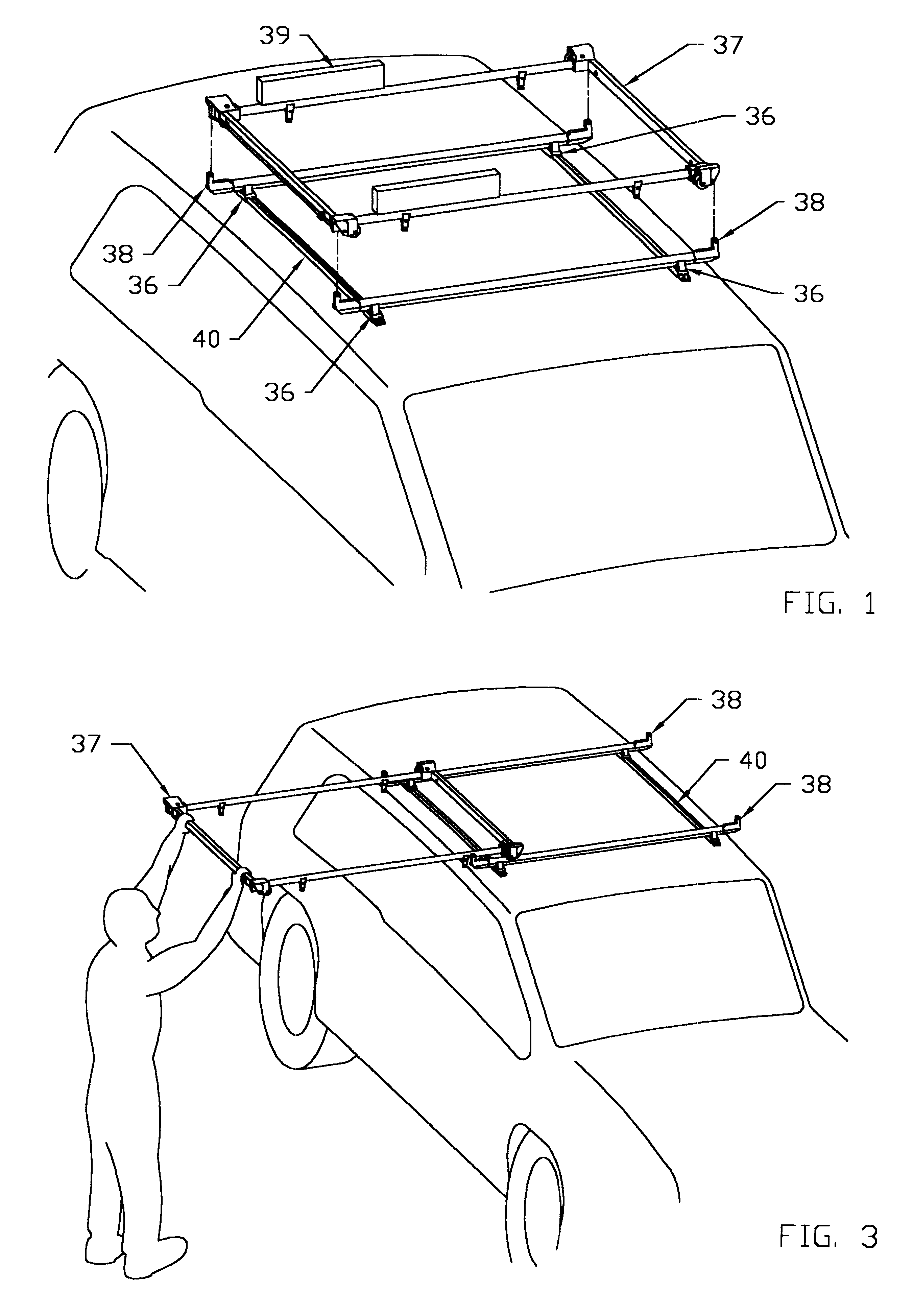 Deployable roof mounted equipment rack for tall vehicles