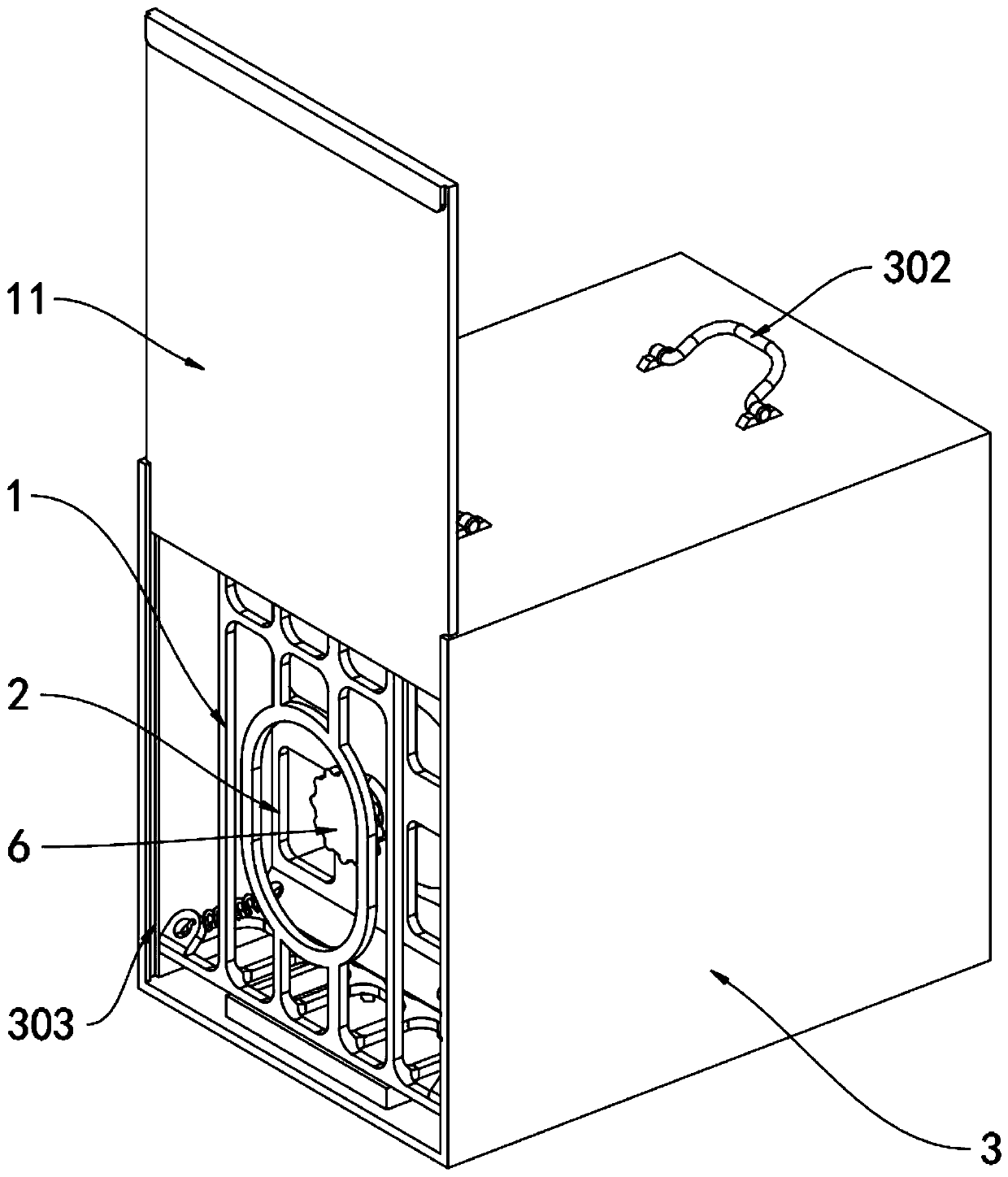 Limiting protection structure for motor hoisting and transportation