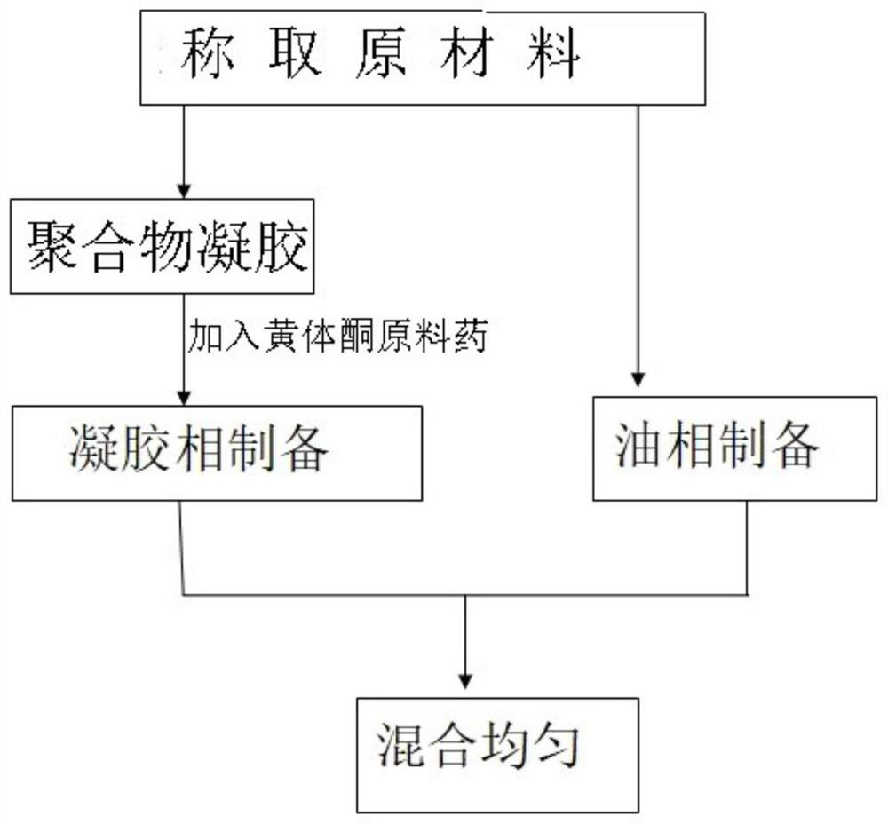 Preparation method of progesterone vaginal gel