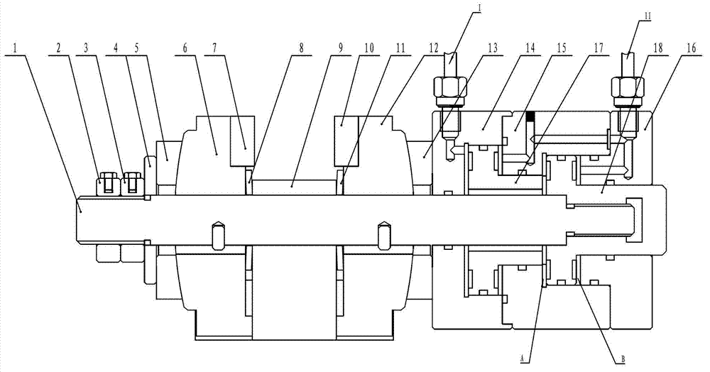 Clamping oil cylinder structure