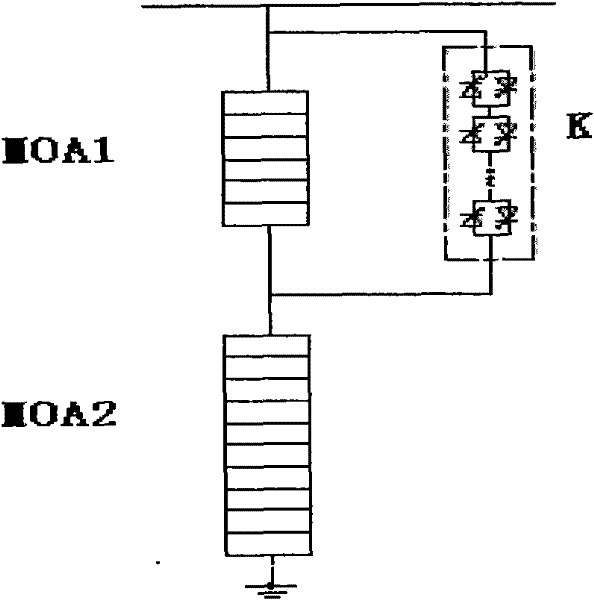 Controllable metal oxide arrester action characteristic testing device and method therefor