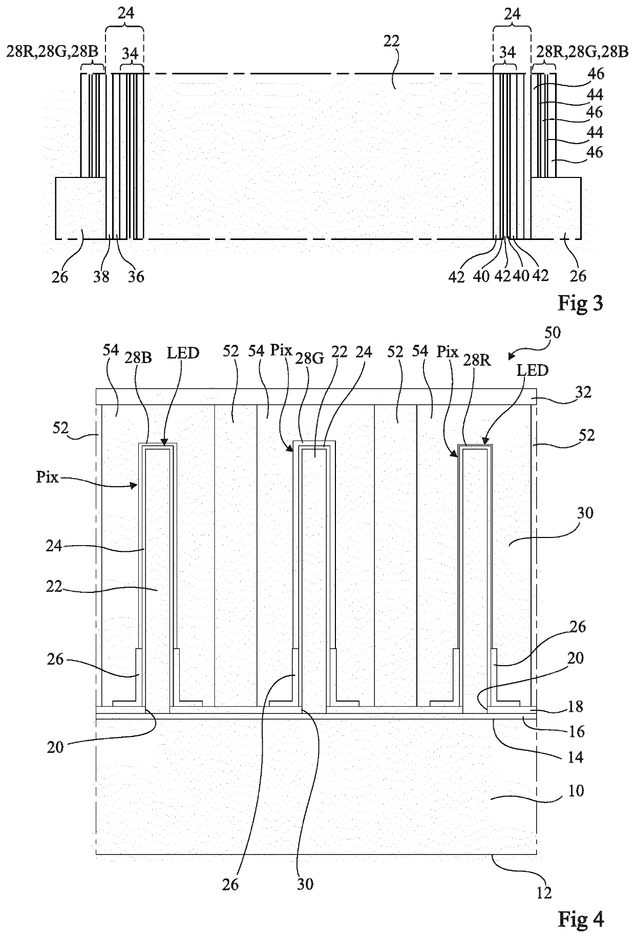 Optoelectronic device with light-emitting diodes