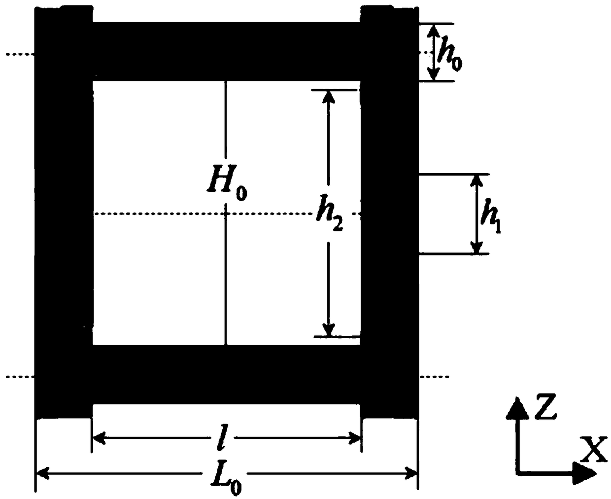 Double-material high-rigidity porous negative-Poisson's-ratio cell and structural component thereof